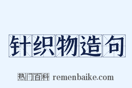 针织物造句是什么意思的图片